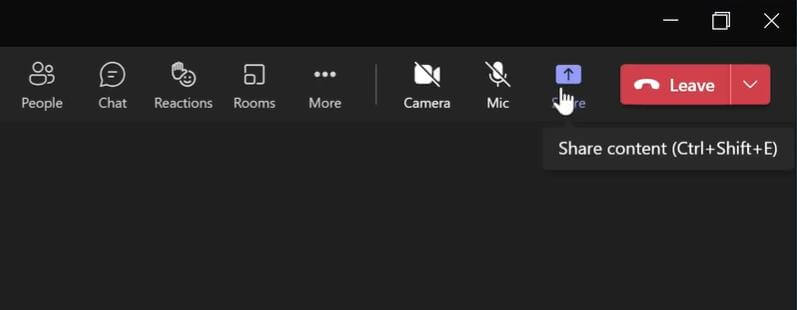 Share in Microsoft Teams