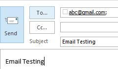 Compose email in outlook