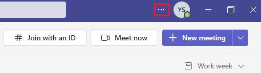 Click three dots near to teams profile to do microsoft teams test call